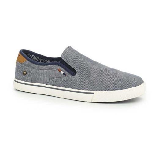 Wrangler vīriešu apavi MITOS SLIP ON Washed Thin Canvas / Navy