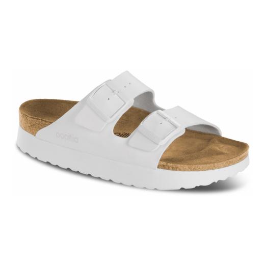 BIRKENSTOCK sieviešu apavi ARIZONA PAP / White / Narrow Fit - ShoesBox