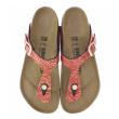 BIRKENSTOCK sieviešu apavi GIZEH / Shiny Pyton Red/Gold / Regular Fit