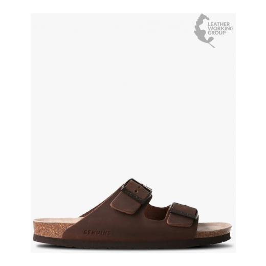 GENUINS apavi HAWAII APURE Leather HABANA / Dark Brown